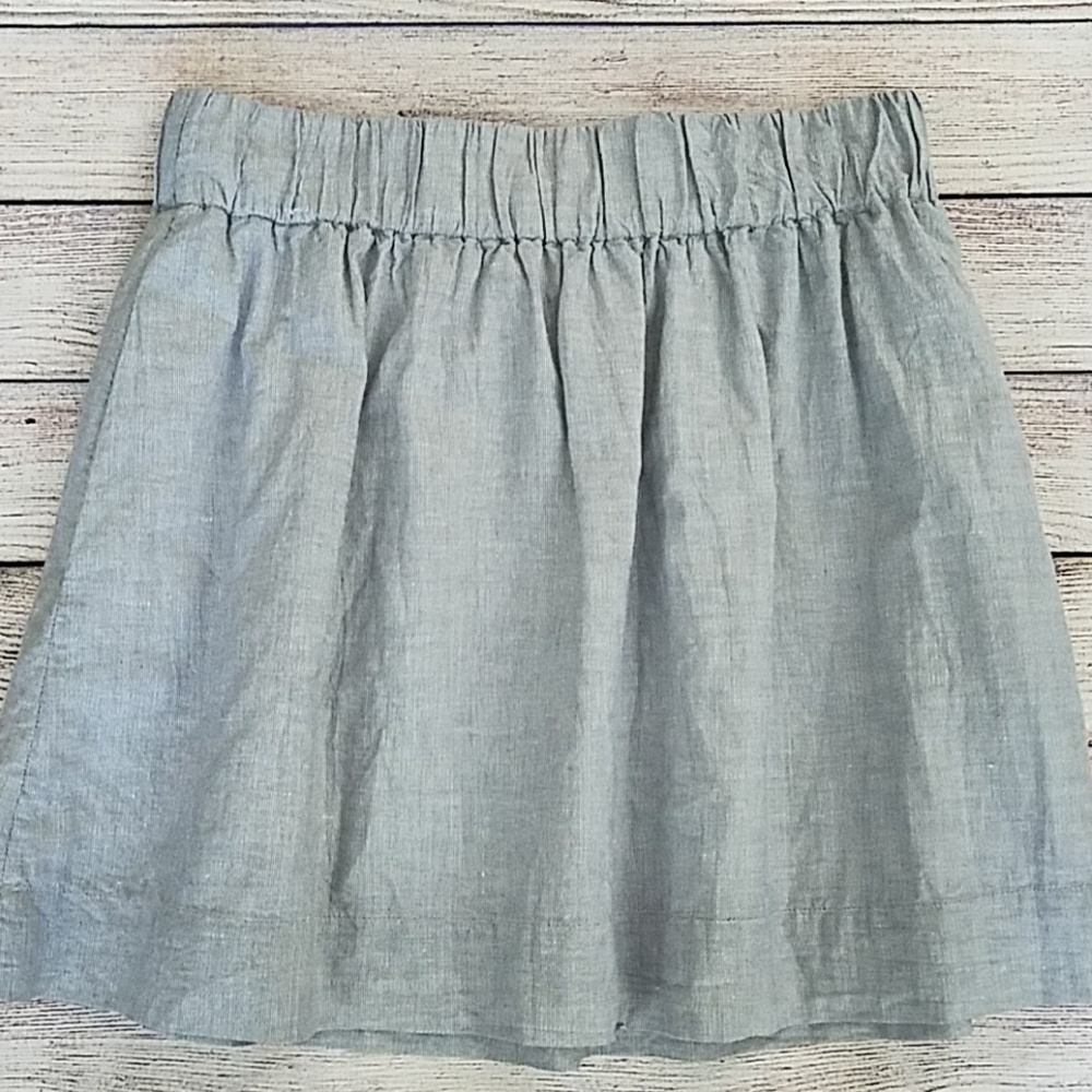 J Crew Blue Linen Mini - Sz. 2